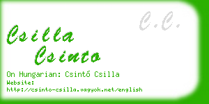 csilla csinto business card